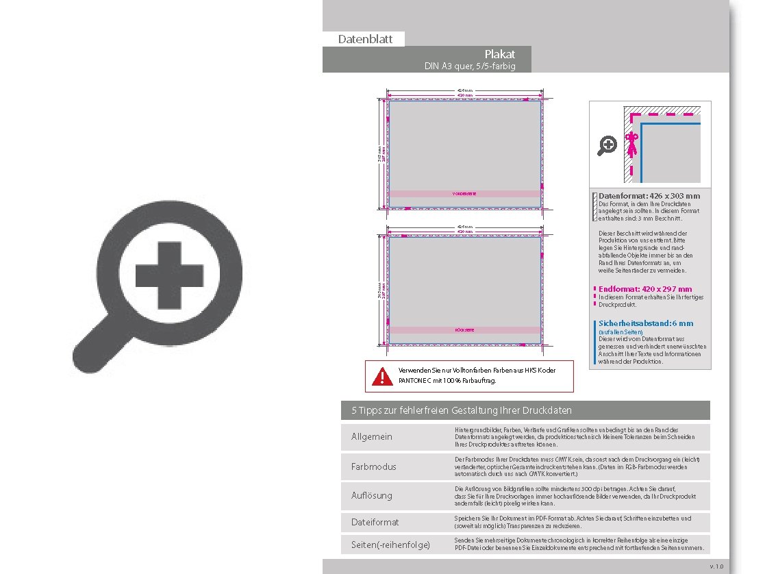 Product Bild plakat_din_a3_quer_(420_x_297_mm)_beidseitig_5_5-farbig_bedruckt_(cmyk_4-farbig_+_1_sonderfarbe_hks_oder_pantone)